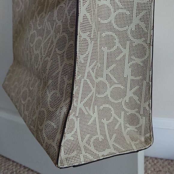 Calvin Klein beige & Brown Satchel Shoulder Bag - Picture 4 of 11